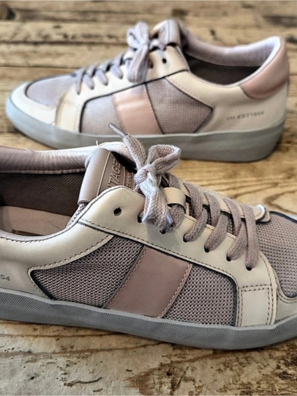 Vintage Havana Sneakers in Beige & White Dip Dye sneaker